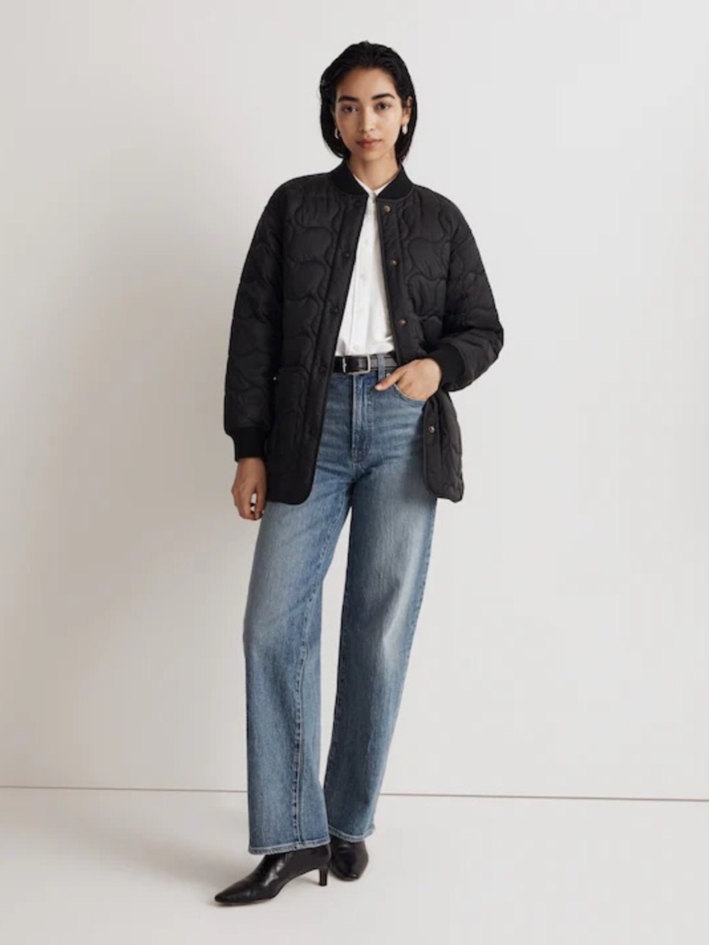 Madewell Quilted Oversize Bomber Jacket - Picture 2 of 5